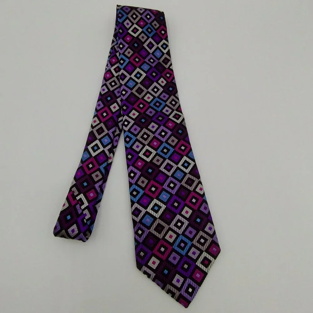 Duchamp London Silk Handmade Geometric Multi Color Tie